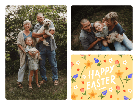 easter card daffodils