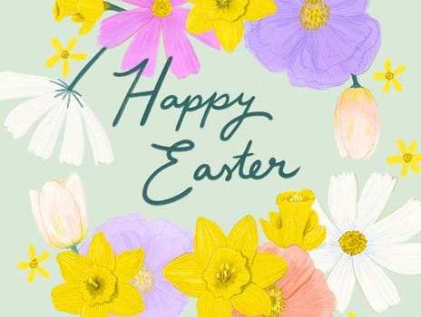 easter card daffodils