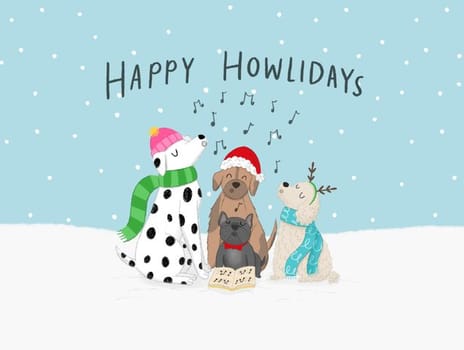 2022 christmas musical dogs beautiful&contemporary
