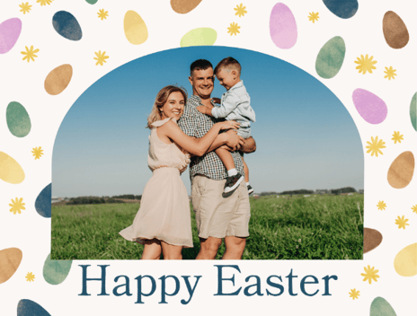 easter card eggs