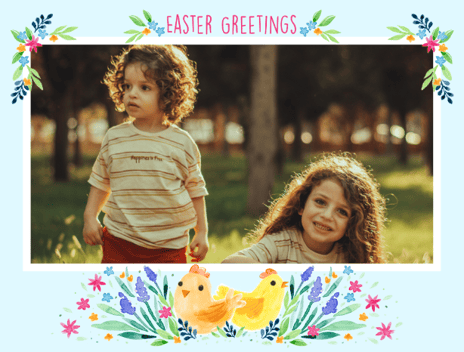 easter card chicken