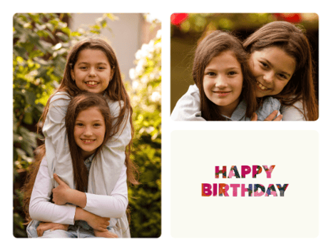 birthday card floral text