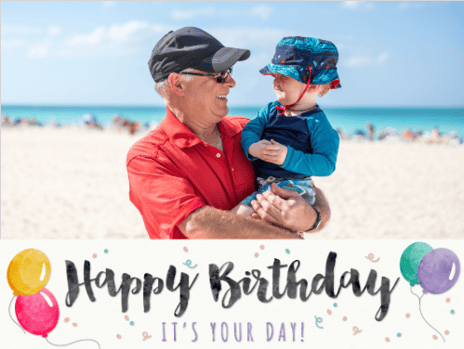 birthday card photo upload balloons