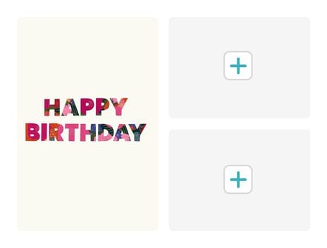birthday card floral text