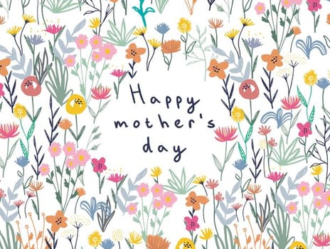mother's day card floral design