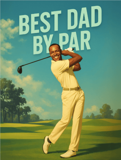 Best Dad By Par Golf Card for Father's Day