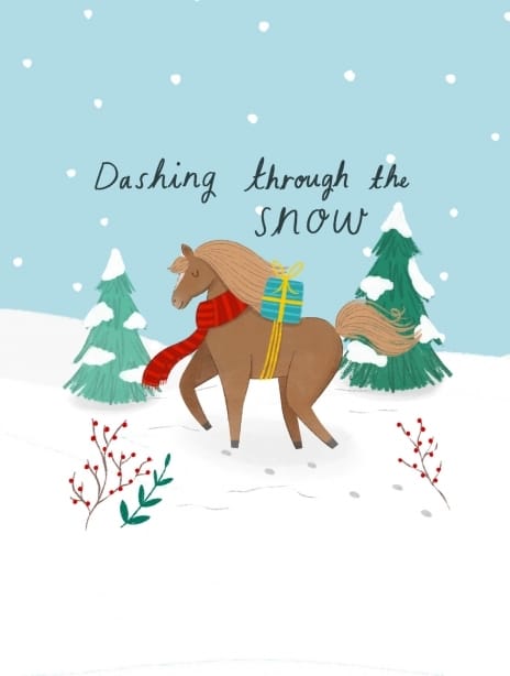 2022 christmas horse beautiful&contemporary dashing