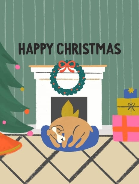 2021 christmas dogsleeping