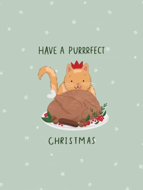2022 christmas cat beautiful&contemporary purrrfect christmas