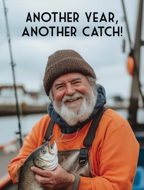 Another Year, Another Catch! Fishing Birthday Card