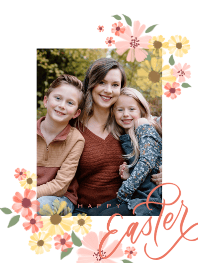 easter card flowers