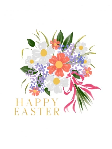easter card flowers