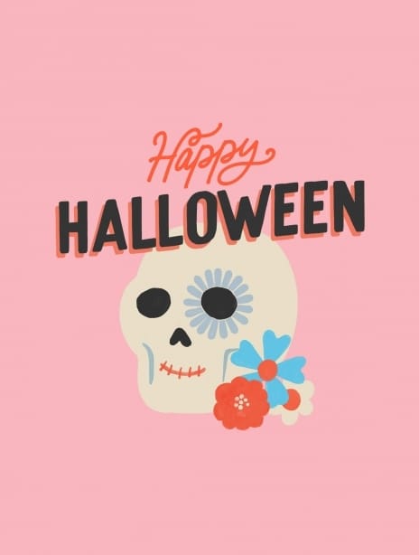 2021 halloween skullflowers beautiful&contemporary