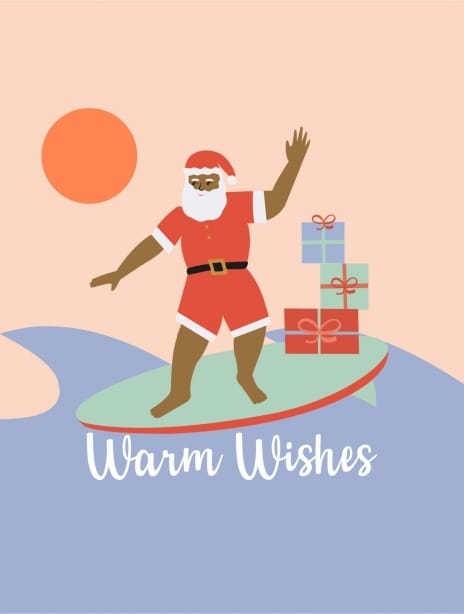 2022 christmas catalinawilliams surfingsanta