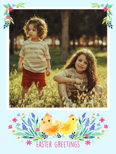 easter card chicken