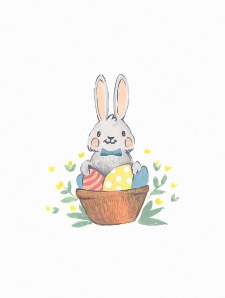 easter card bunny