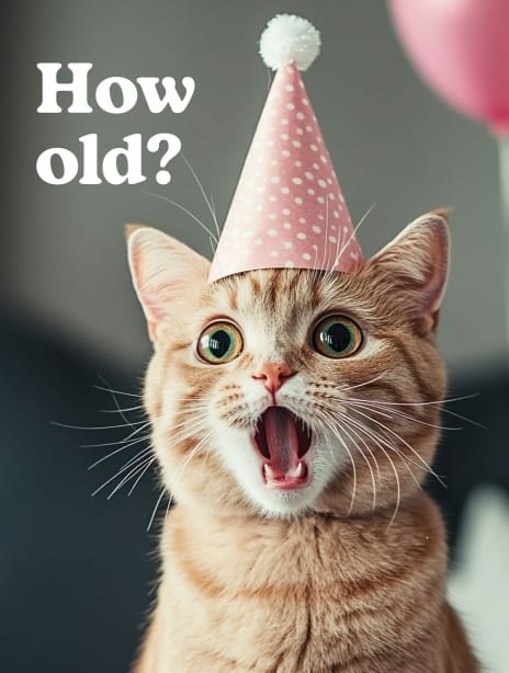 2025 birthday ai cat howold