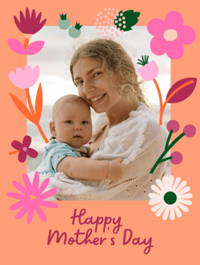 mother's day card flowers