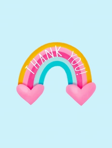 2022 thankyou chloe rainbow