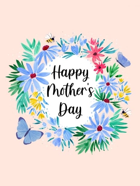mother's day card butterflies