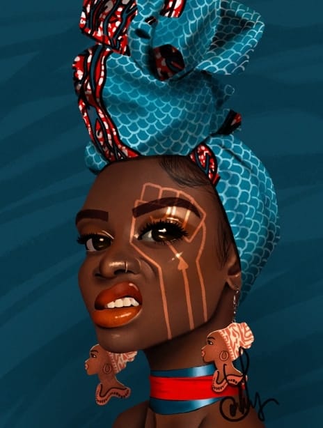 2020 oodlesofdoodles blmwomanportrait