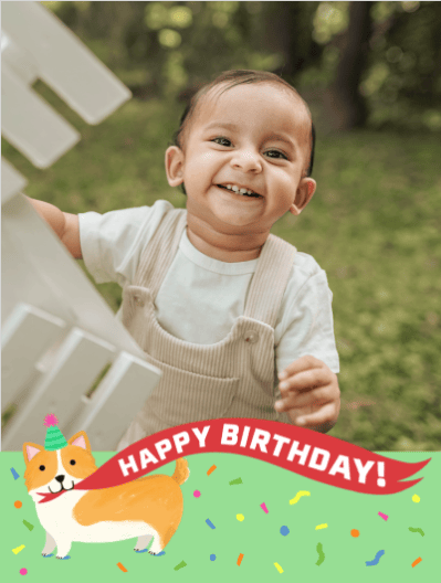 birthday dog frame