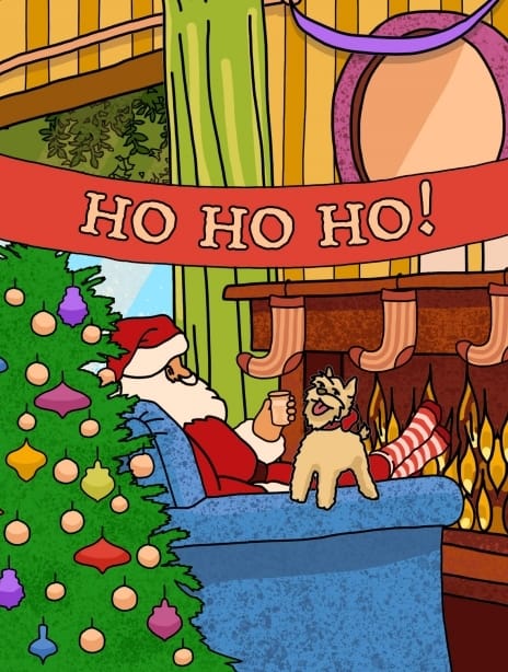 2021 christmas fireplace