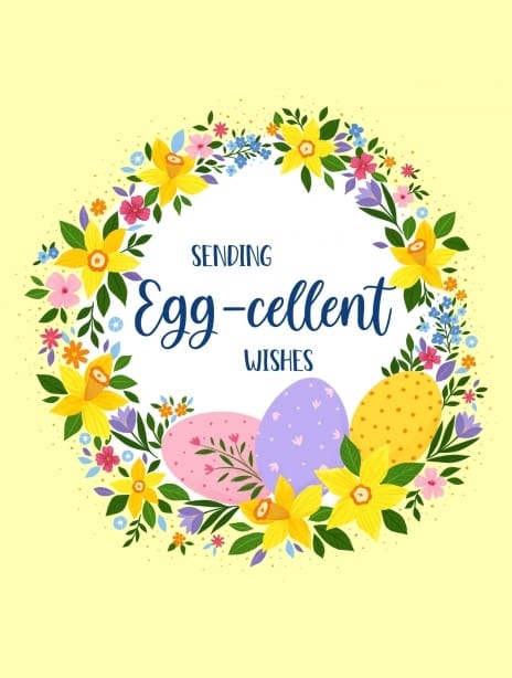 easter card eggs