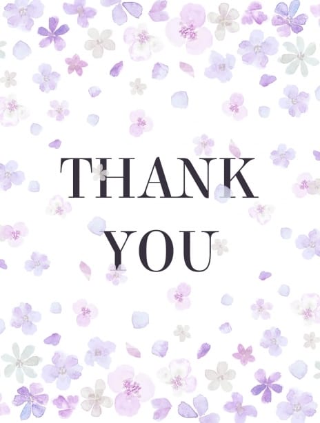 2020 thankyou purplefloralpattern beautiful&contemporary