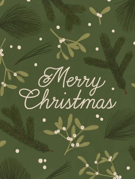 2021 christmas leaves