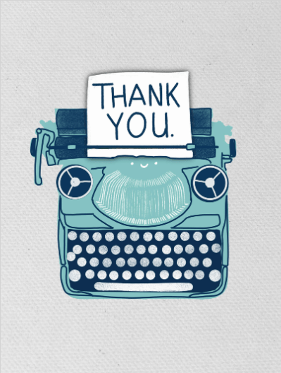 2021 thankyou kendraminadeo typewriter