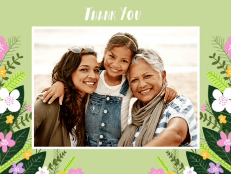 thank you card flowers