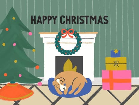 2021 christmas dogsleeping