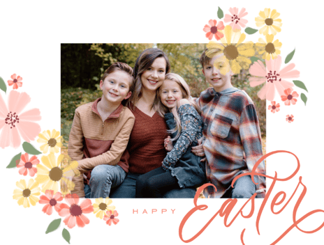 easter card flowers