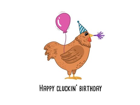 birthday card funny chicken