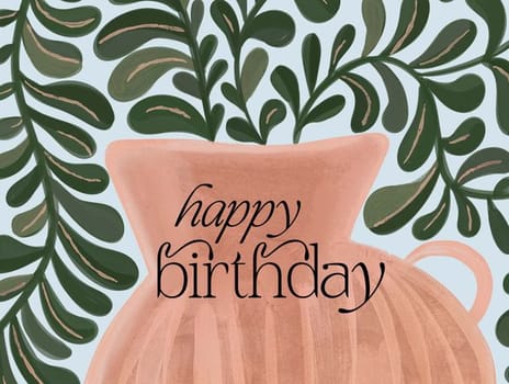 birthday card vase