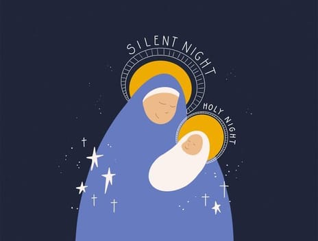 2020 religious silentnightholynight maryandbabyjesus