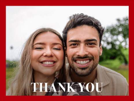 thank you card border