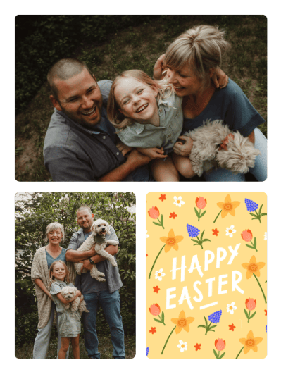 easter card daffodils