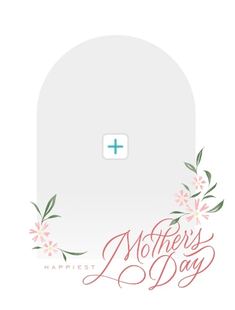 mother's day  card photo upload floral