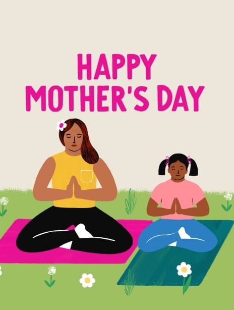 2022 mothersday yoga mum&daughter1