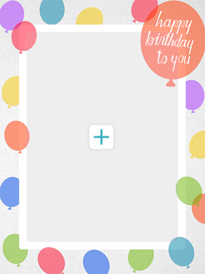 birthday card balloon