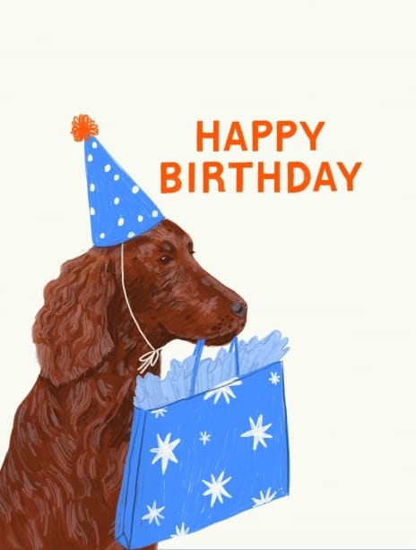 birthday card dog