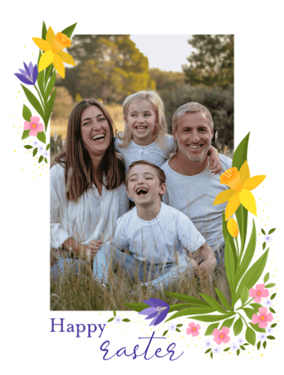 easter card daffodil