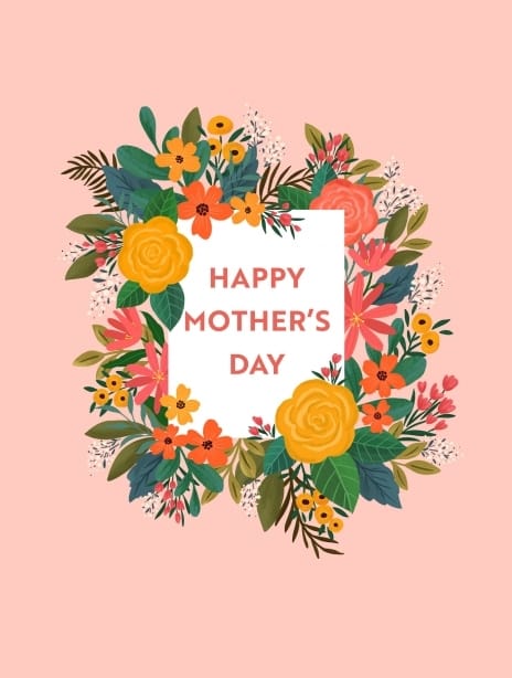 mother's day card floral