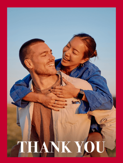 thank you card border
