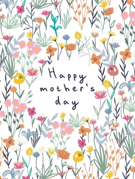 mother's day card floral design