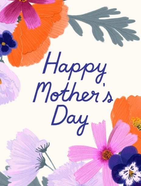 mother's day card flowers