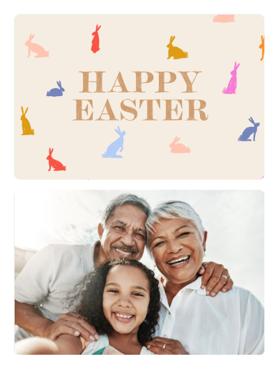 Happy Easter Rabbits Greeting Card
