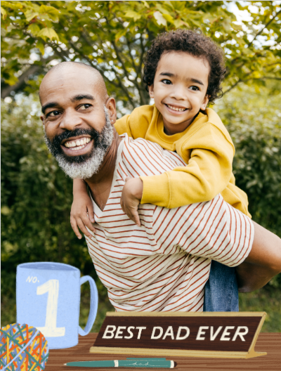Best Dad Ever Personalised Photo Card